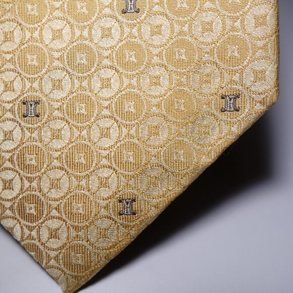 Vintage Celine 100% Silk Logo Embroidered Tie - Picture 3 of 7